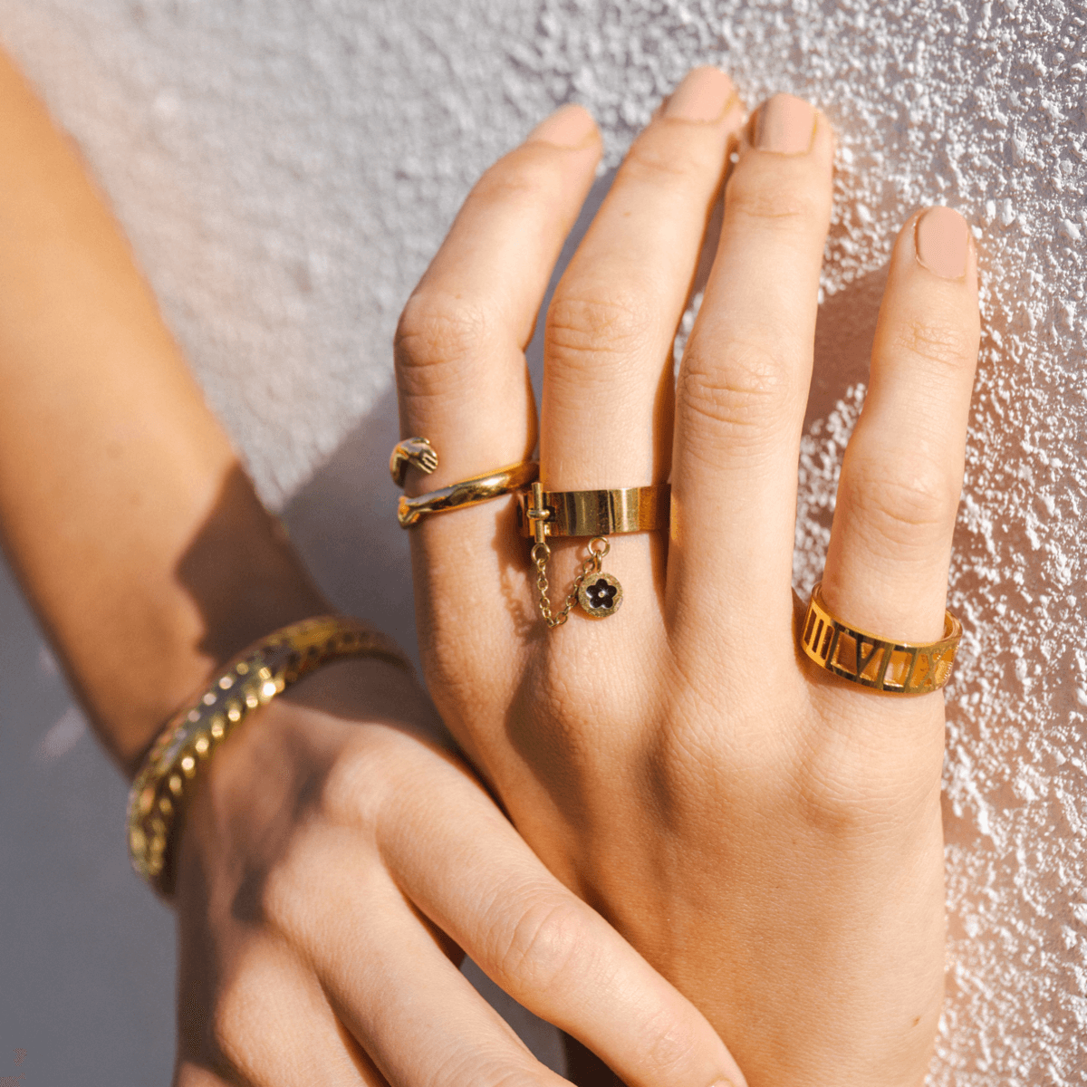 18K Gold Plated Ring Charm