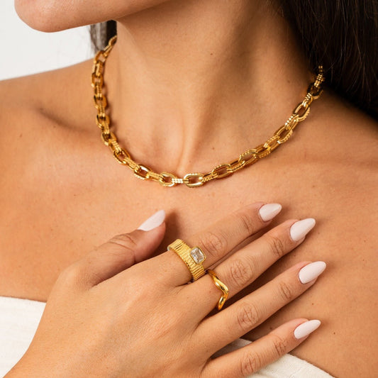 Aspen 18K Gold Plated Ring