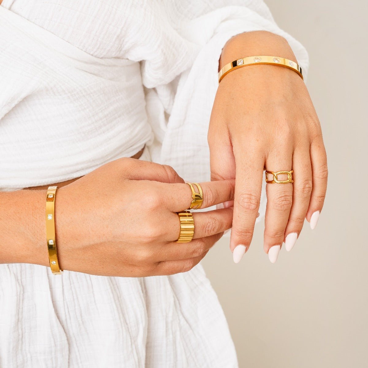 Ring Love Adjustable 18K Gold Plated