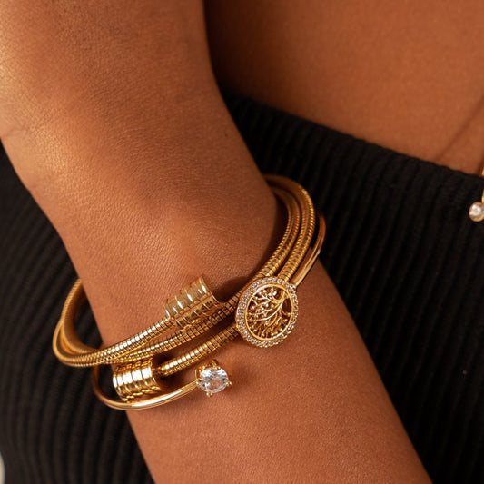 Tree of Life Bracelet 18K Gold Plated