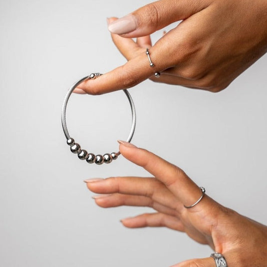 Adjustable Spheres Anti-stress Bracelet - Silver