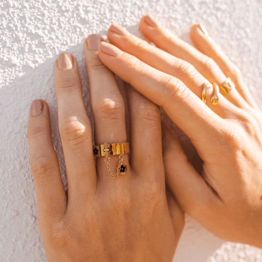 18K Gold Plated Ring Charm