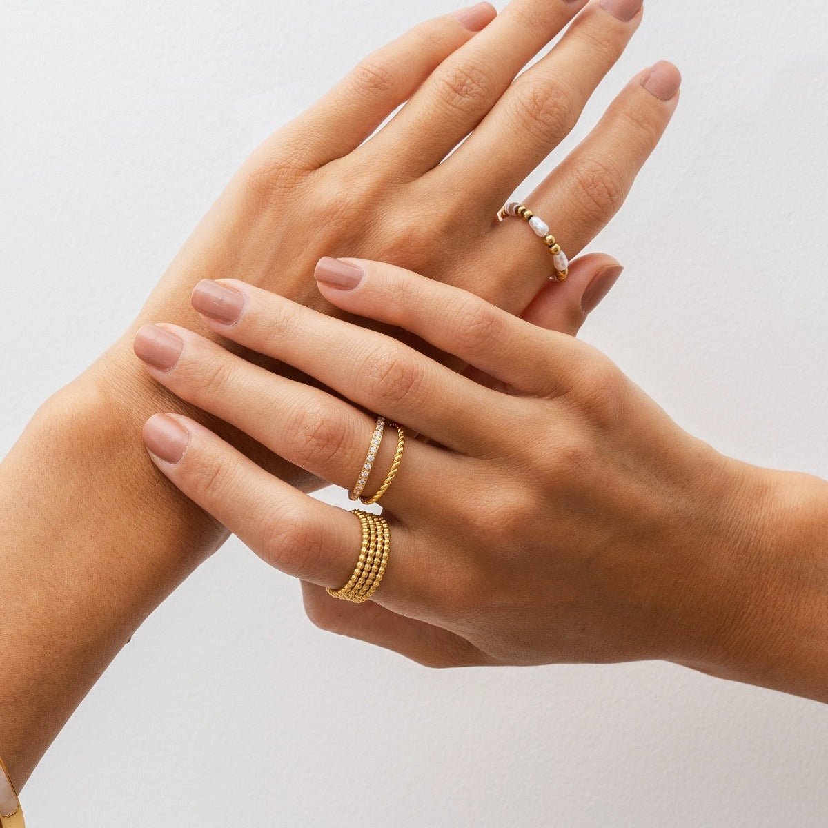 Ring Aurora Crystals 18K Gold Plated
