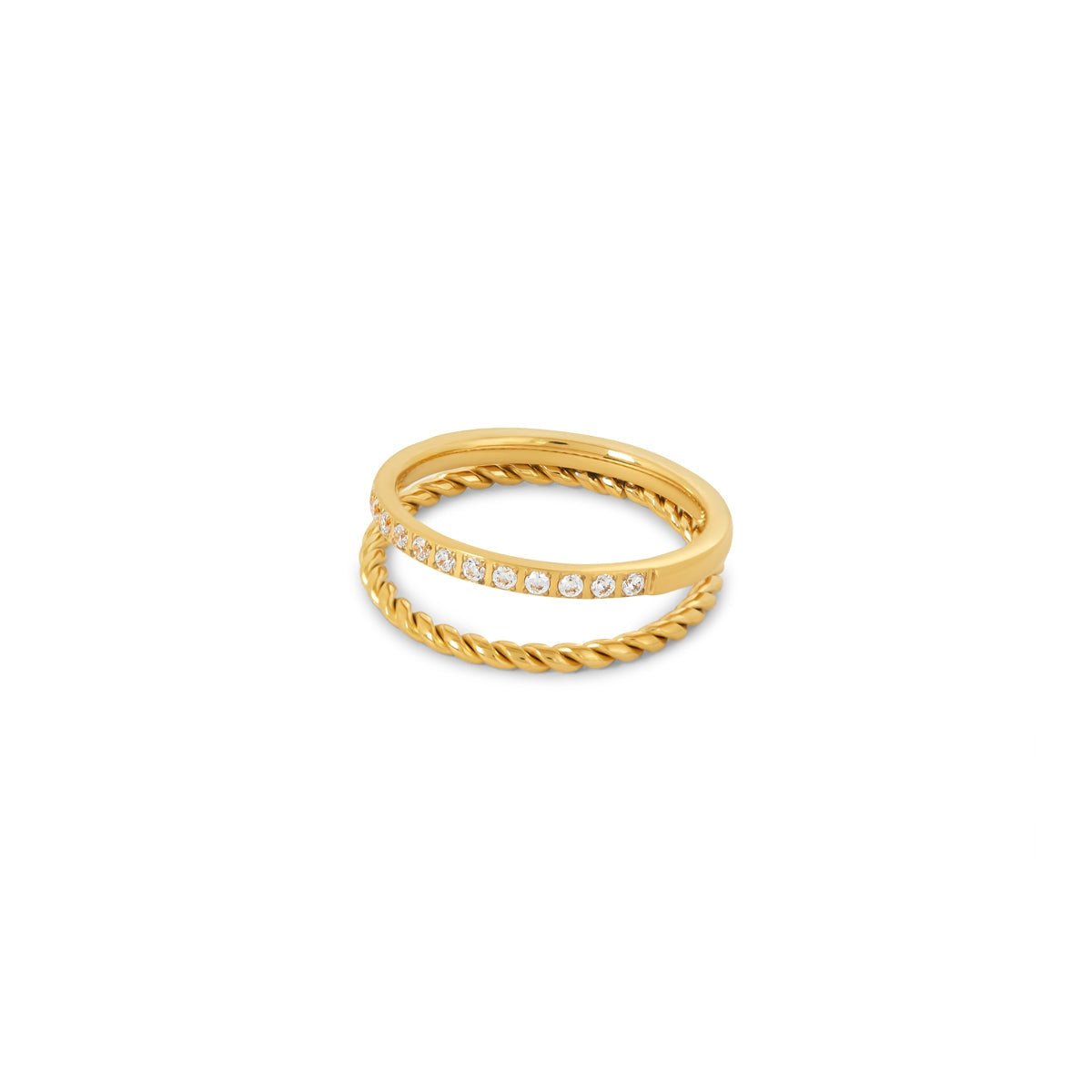 Ring Aurora Crystals 18K Gold Plated