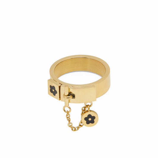 18K Gold Plated Ring Charm