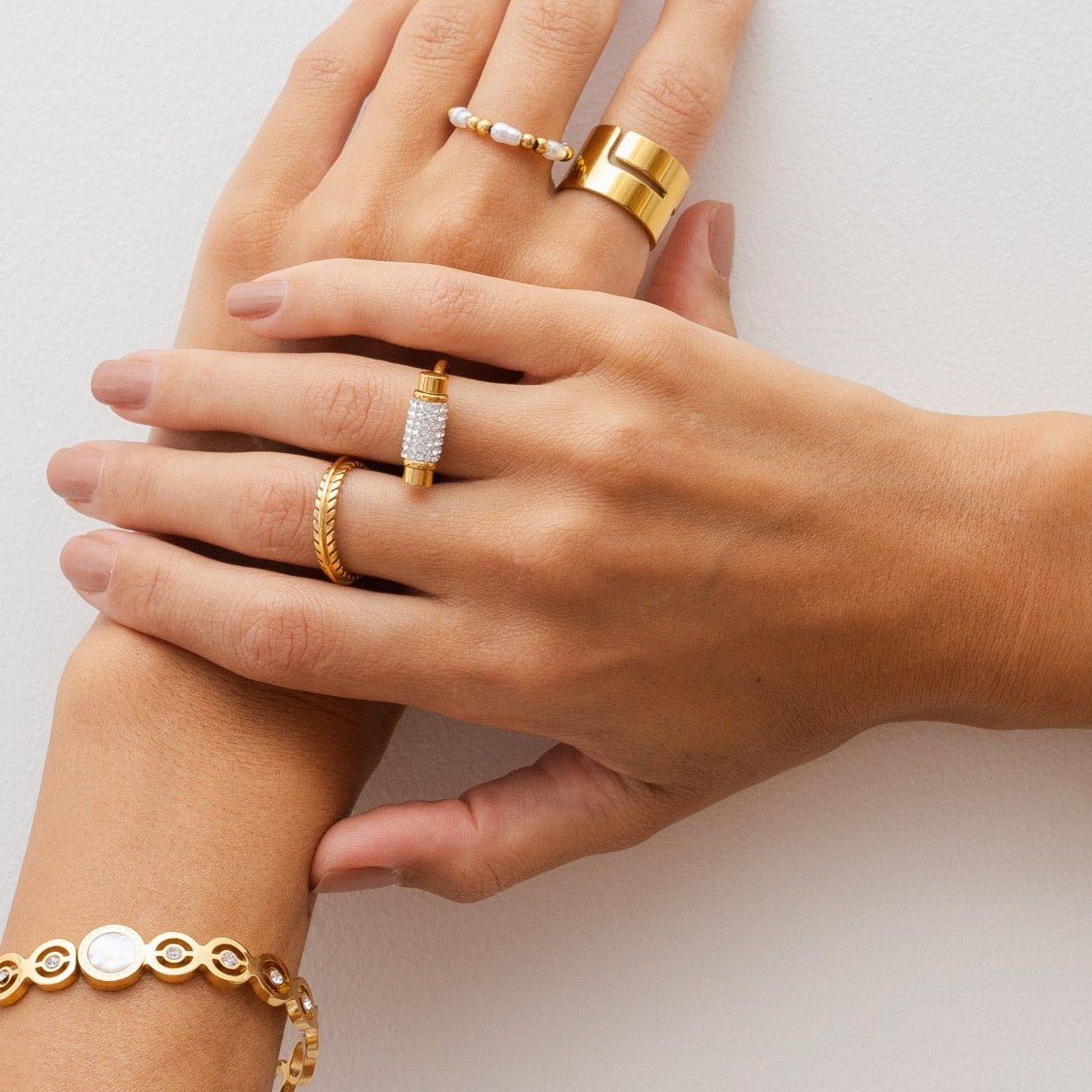Ring Glitz Spinning 18K Gold Plated
