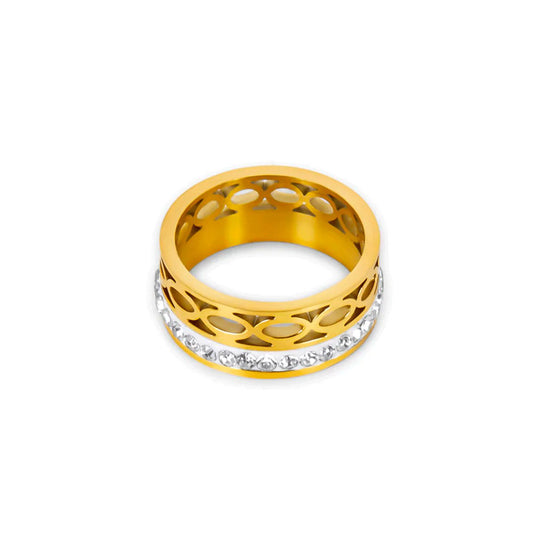 18K Gold Plated Mosaic Ring