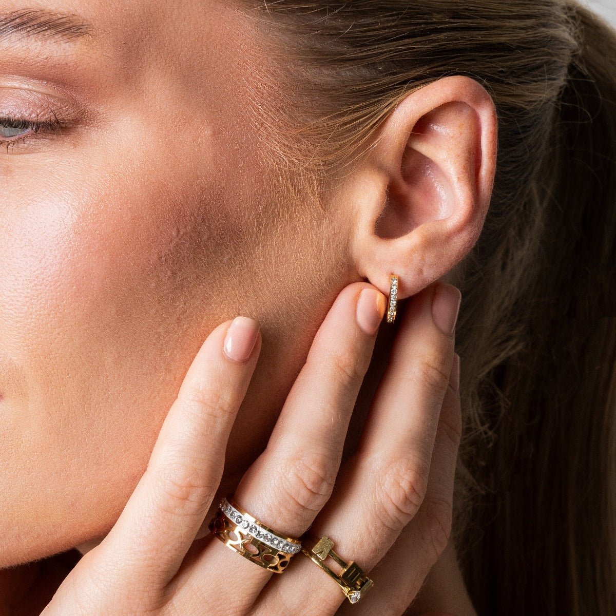 18K Gold Plated Mosaic Ring