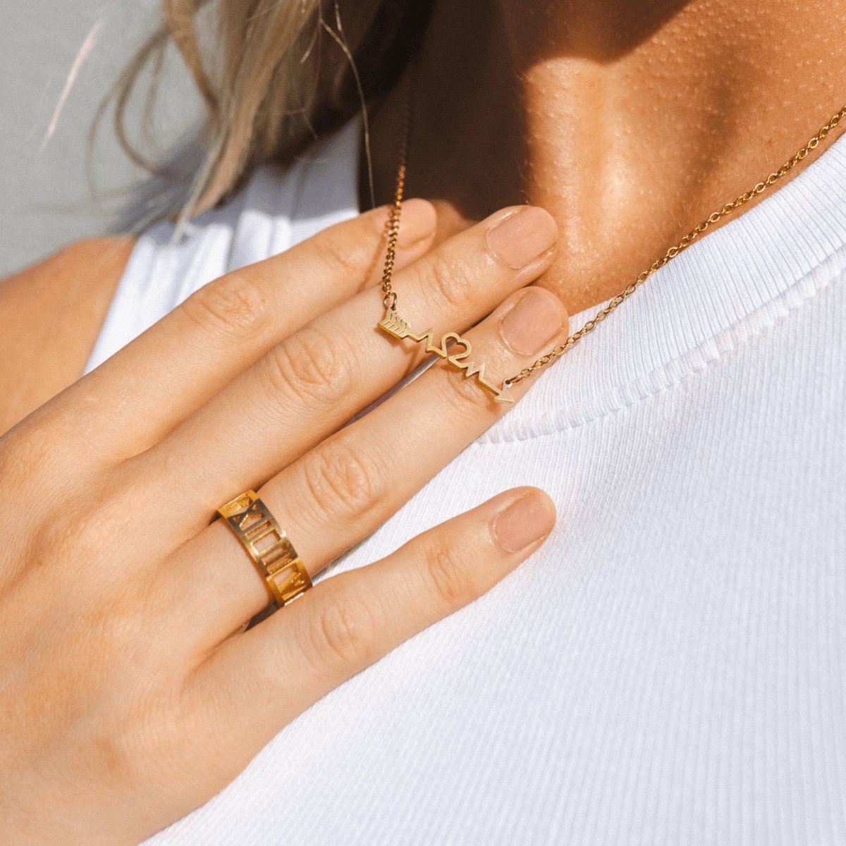 Ring Roman Numeral 18K Gold Plated