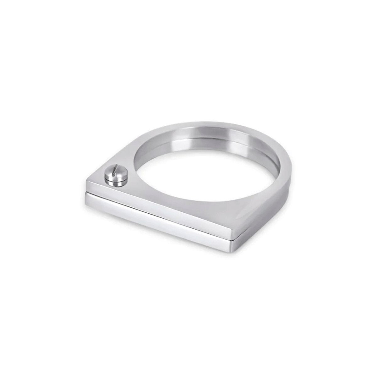 Flat Ring Screw - Silver