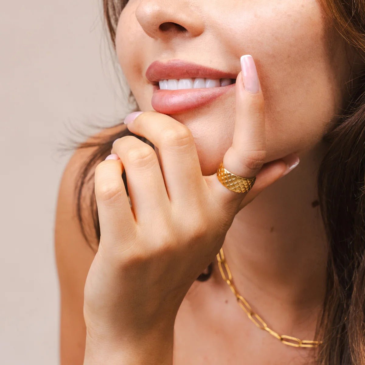Luxurious Woven Ring Adjustable 18K Gold Plated