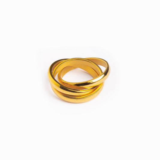 Trinity Ring 18K Gold Plated