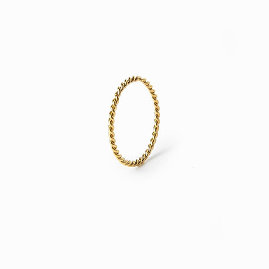 18K Gold Plated Ring Twist
