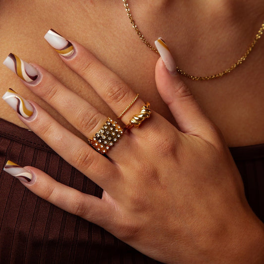 18K Gold Plated Ring Twist