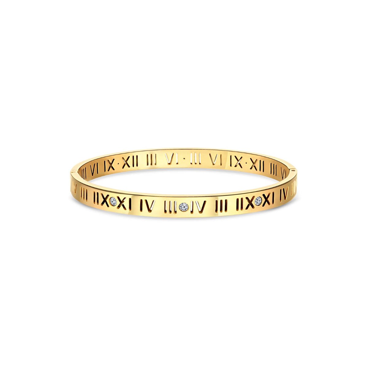 Roman Numerals Bracelet 18K Gold Plated