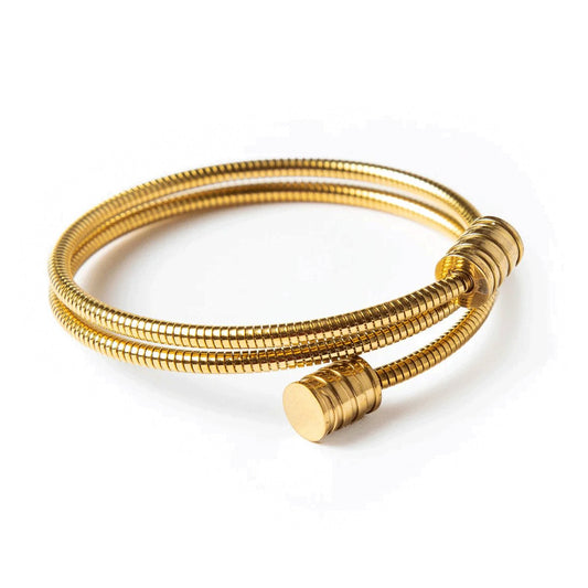 Triple Spiral Bracelet 18K Gold Plated