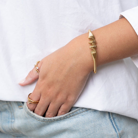Wave Bracelet 18K Gold Plated