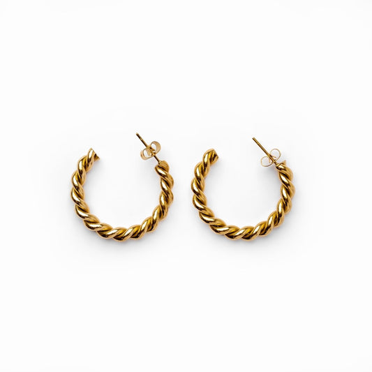 Twist Hoop Earring 18K Gold Plated