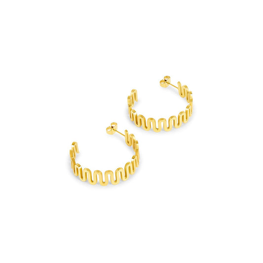 Zig Zag Earring 18K Gold Plated