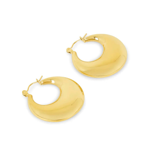 Bold Eva Hoop Earrings 18K Gold Plated
