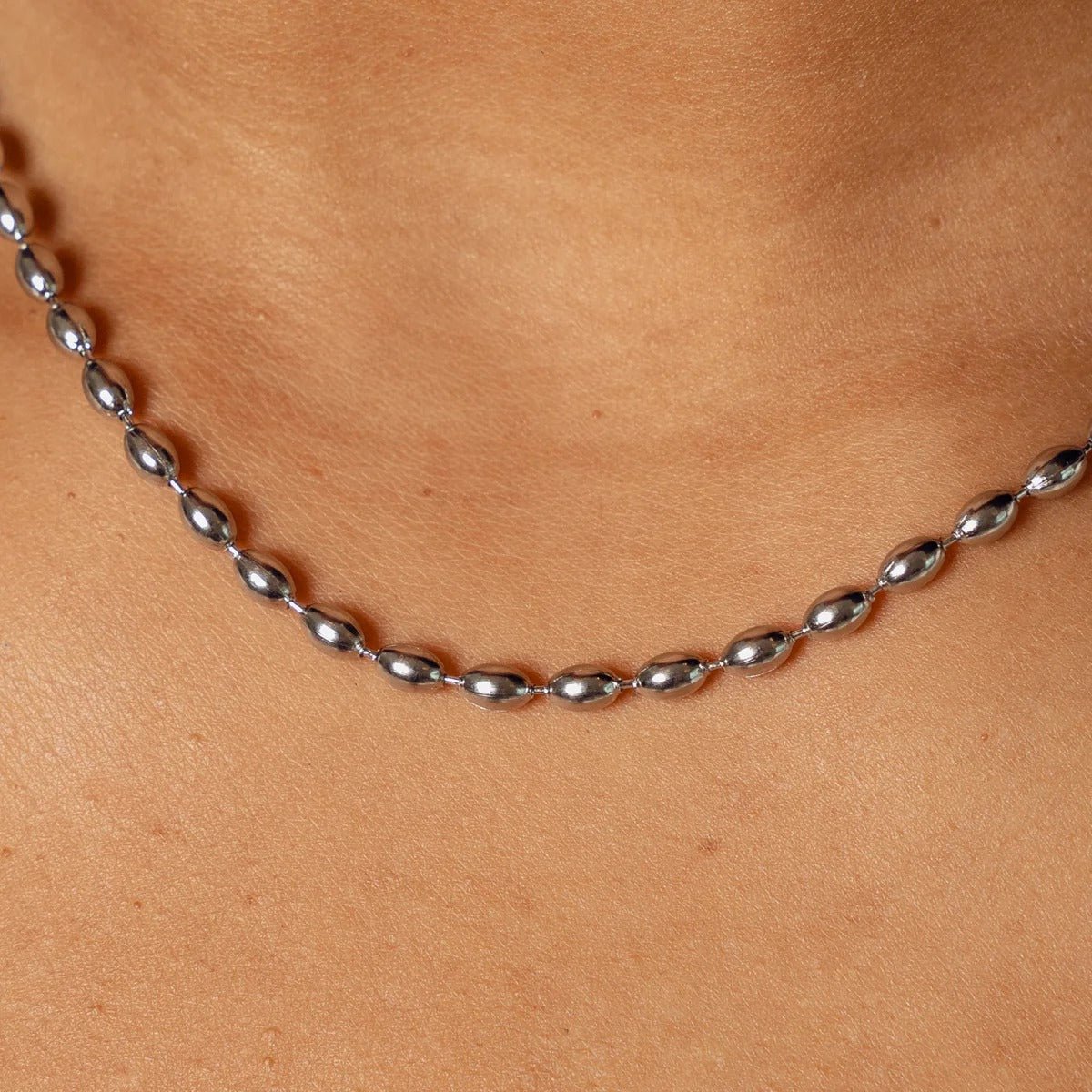 Necklace Chain Spheres - Silver
