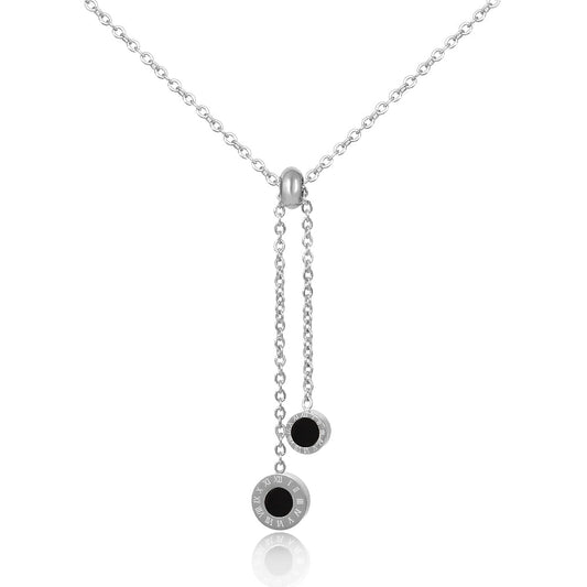 Athens Tie-shaped Necklace - Silver