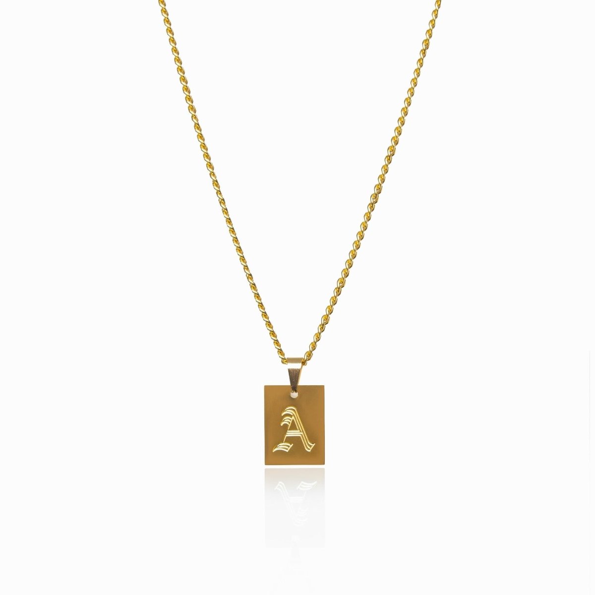 Necklace Letter Initial Modern 18K Gold Plated