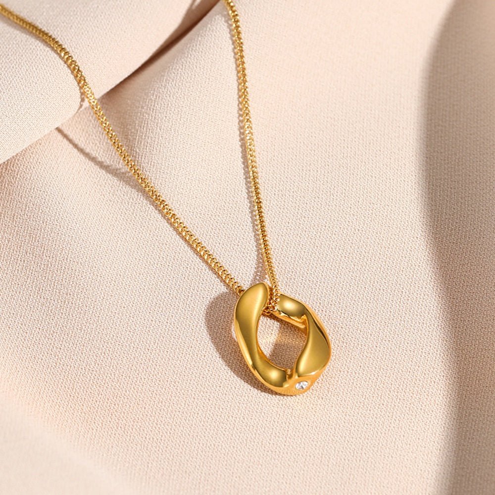 Necklace Link Pendant 18K Gold Plated
