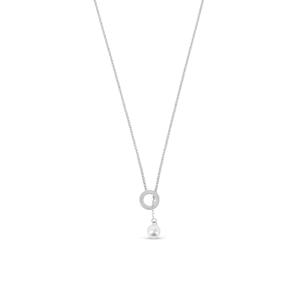 Sicily Pearl Necklace - Silver