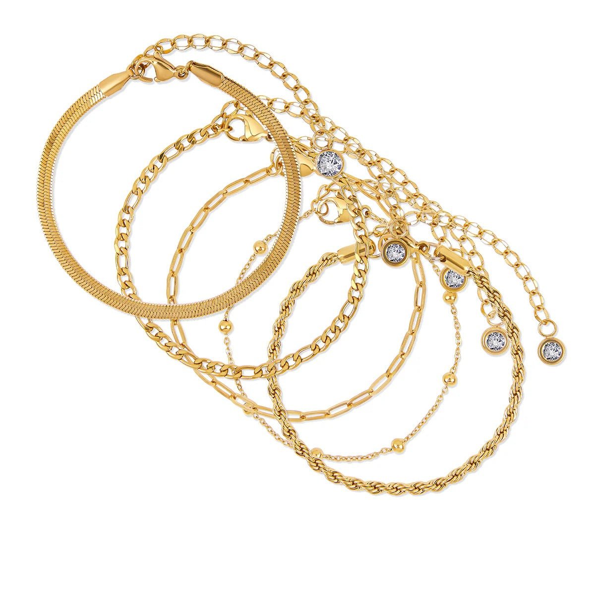 18K Gold Plated Glamor Zirconia Bracelet Kit