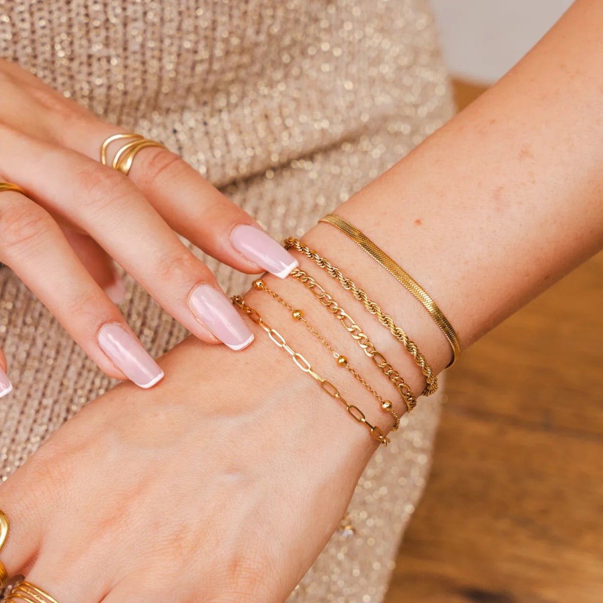 18K Gold Plated Glamor Zirconia Bracelet Kit