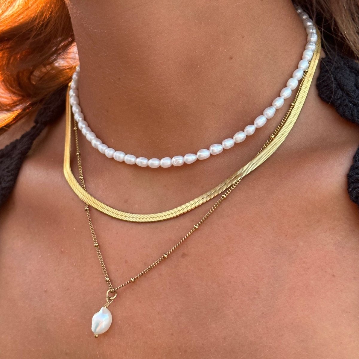 Noronha Triple Necklace Mix 18K Gold Plated