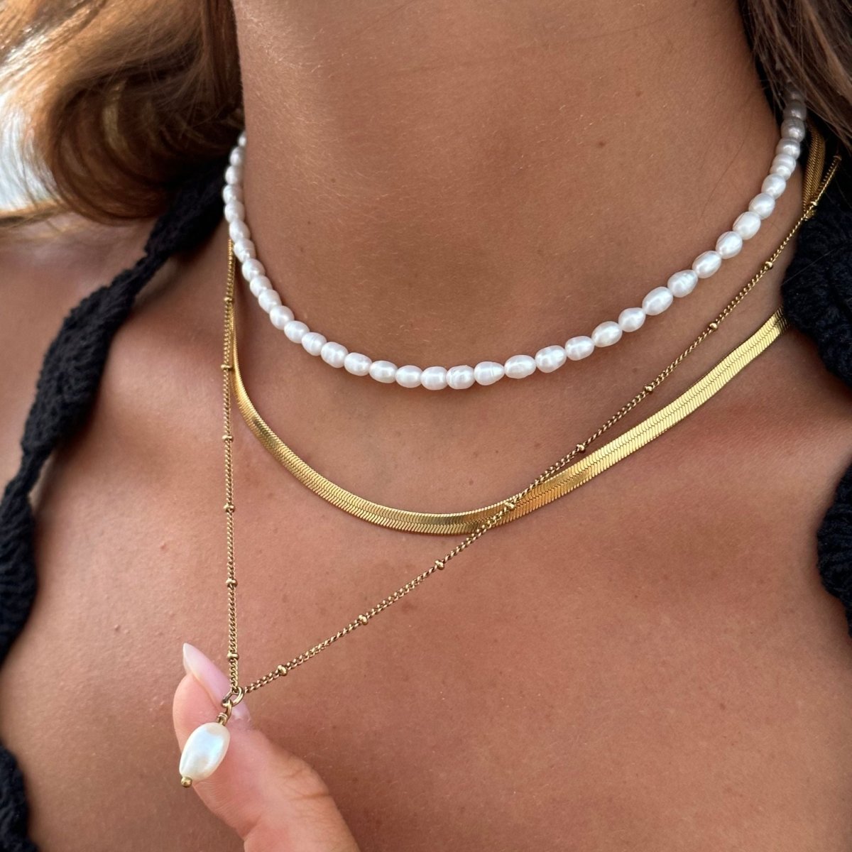 Noronha Triple Necklace Mix 18K Gold Plated