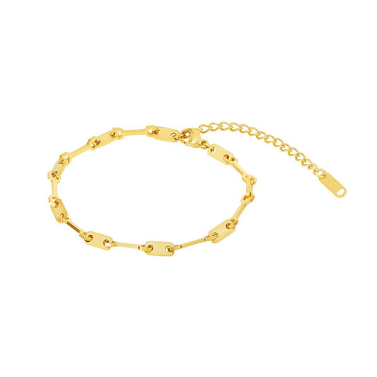 Bracelet Chain Links Tablet 18K Gold Plated