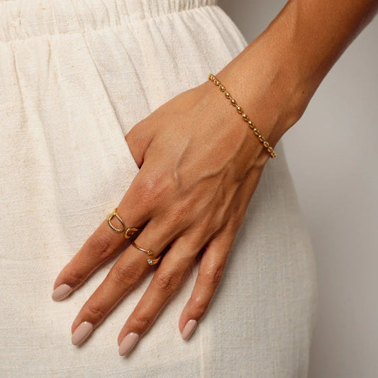 Bracelet Chain Spheres 18K Gold Plated