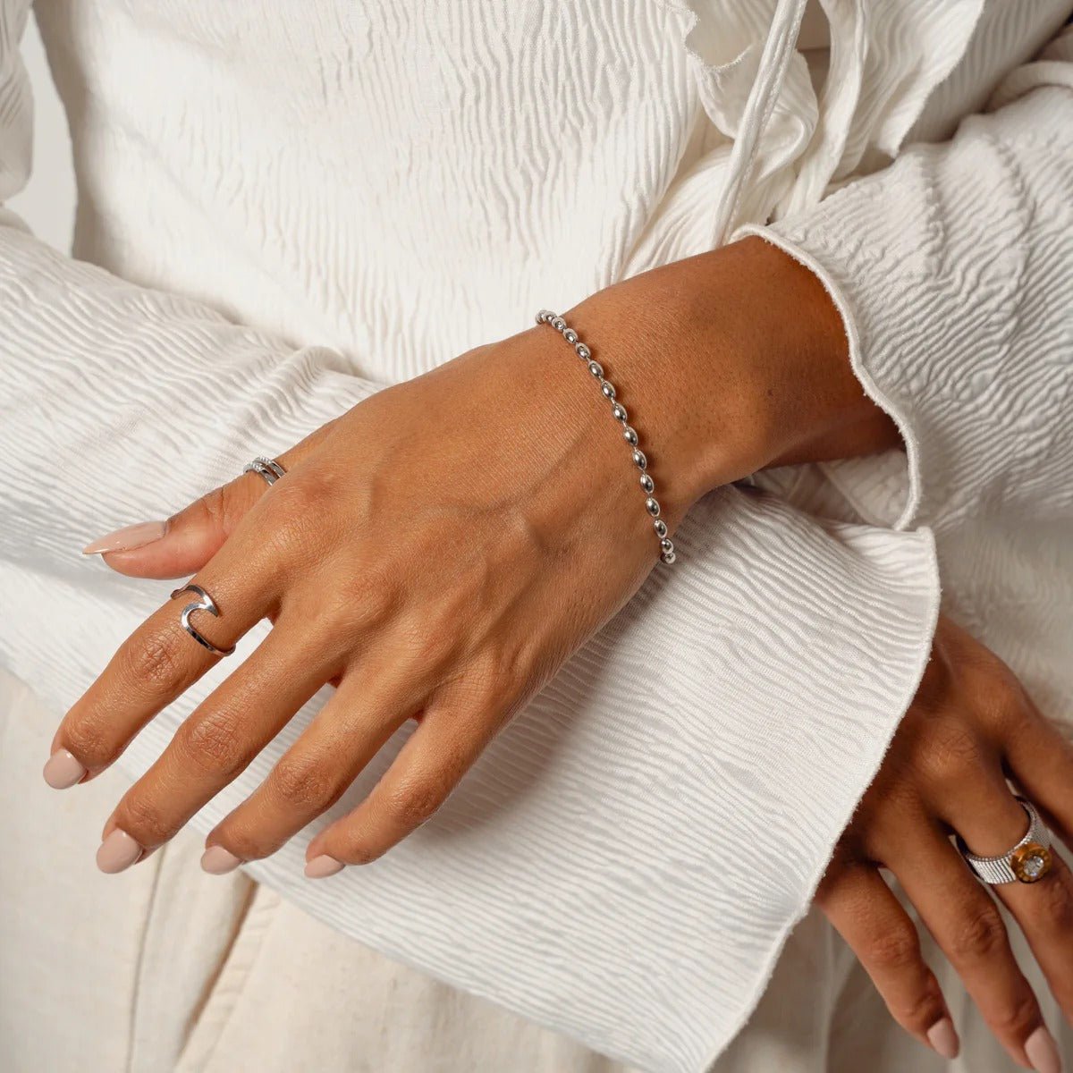 Chain Spheres Bracelet - Silver