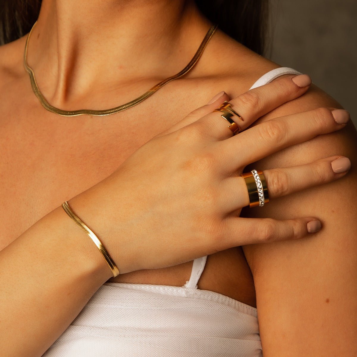 18K Gold Plated Mesh Bracelet