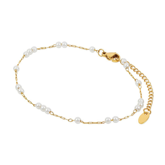 Anklet Pearl Delicate 18K Gold Plated
